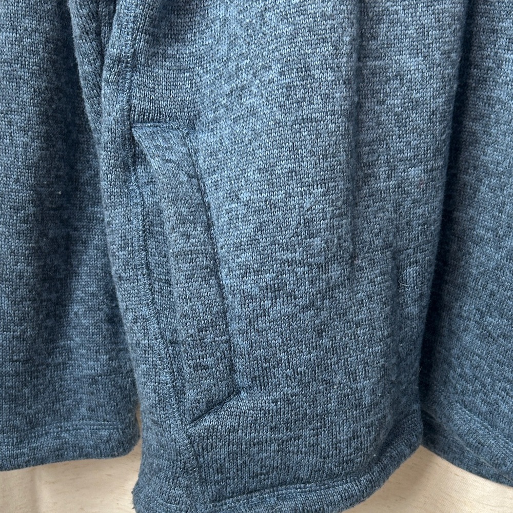 Eddie Bauer Men's Blue Zip-Up Sweater - Picture 3 of 4